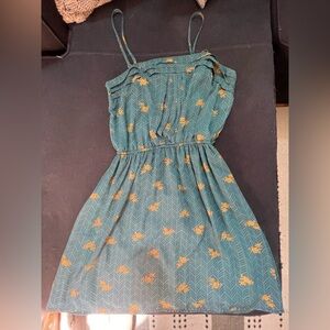 Mossimo Supply Co. Teal and Yellow Dress